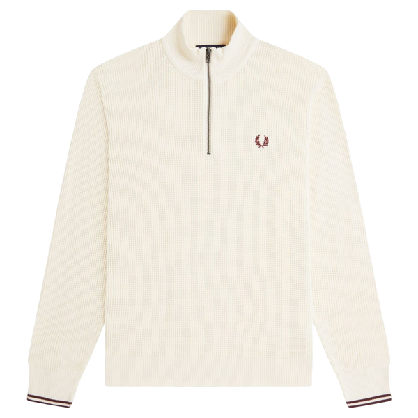 Fred Perry Waffle Stich Half Zip Jumper