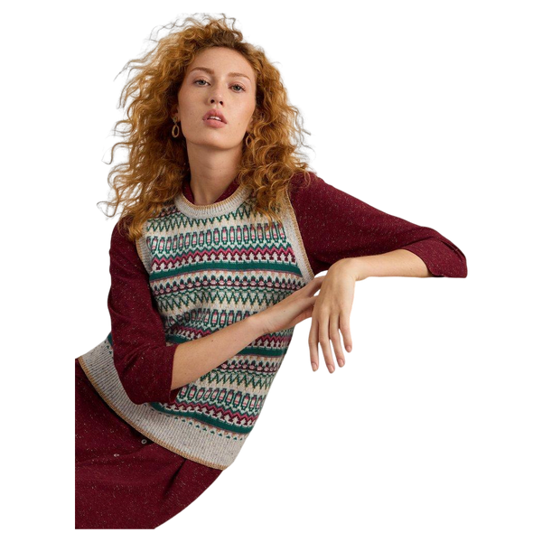 White Stuff Fay Sparkle Fairisle Tank