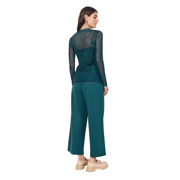 Soya Concept Alda Semi Sheer Long Sleeve Top for Women