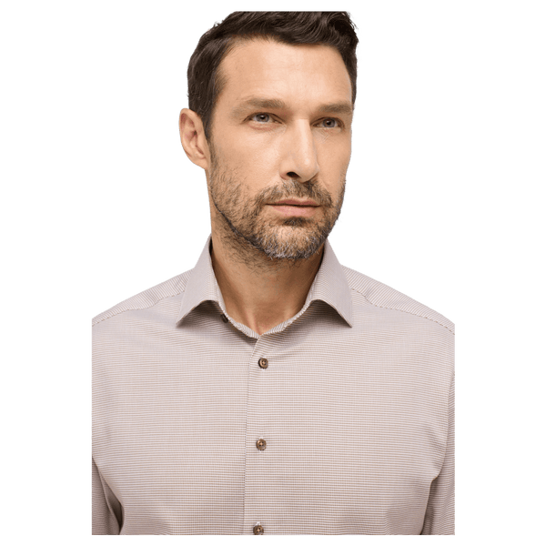 Eterna Houndstooth Formal Long Sleeve Shirt