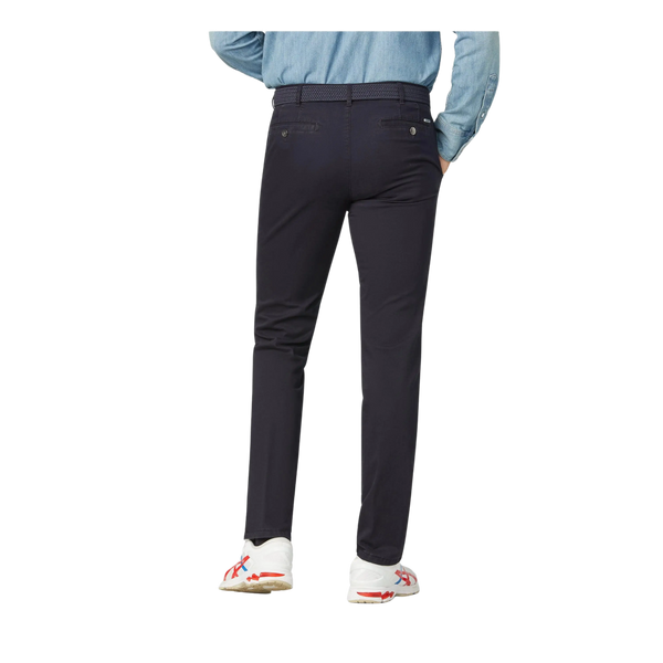 Meyer Roma Soft Cotton Chino In Marine