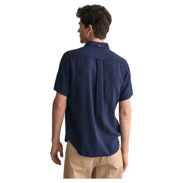 GANT Cotton Linen Texture Short Sleeve Shirt