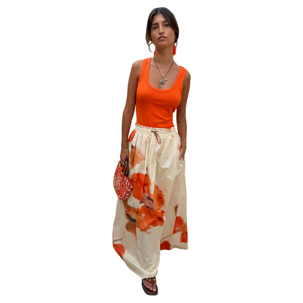 Never Fully Dressed Blurred Floral Midi Skirt
