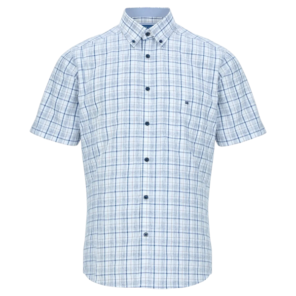 DG's Drifter Button Down Check Short Sleeve Shirt