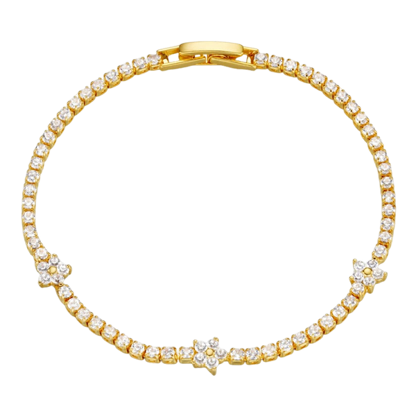 Orelia Jewellery Flower Stationed Tennis Bracelet