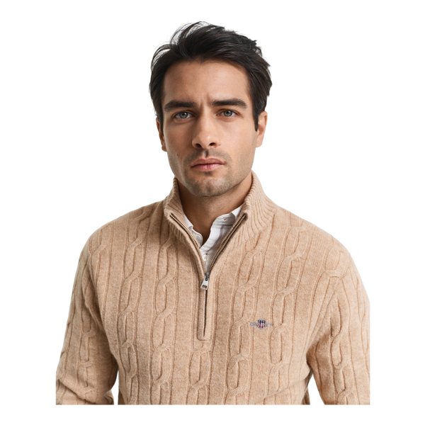 GANT Lambswool Cable Half Zip