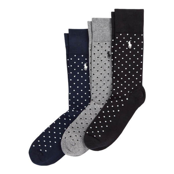 Polo Ralph Lauren Dot Crew Socks Three Pack