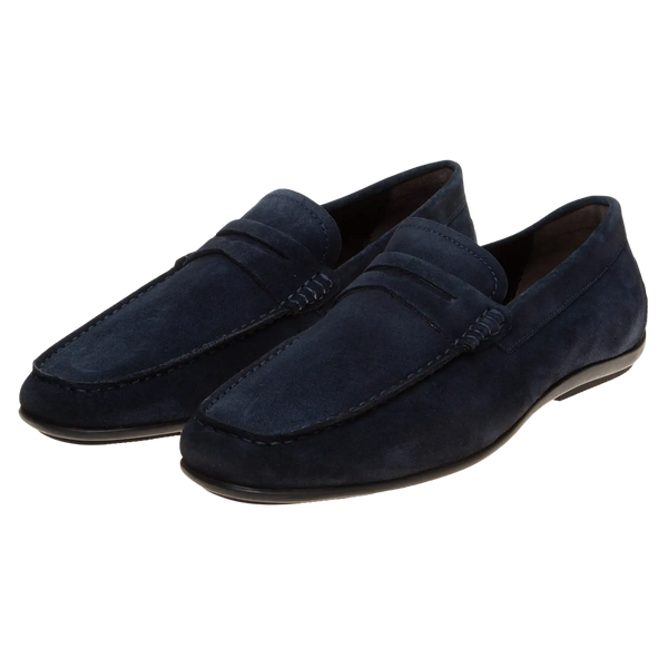 John White Monaco Suede Penny Driver Moccasin Loafer Shoe