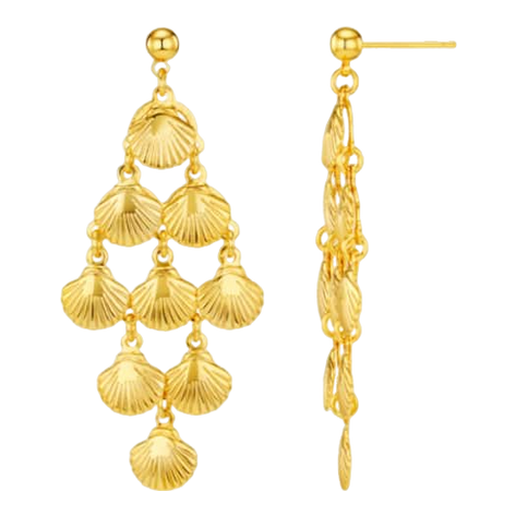 Orelia Jewellery Statement Shell Chandelier Earrings