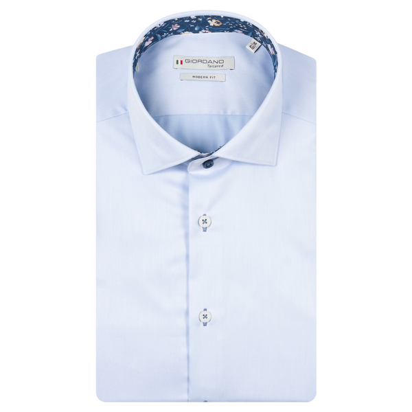 Giordano Plain Shirt With Floral Liberty Fabric Trim
