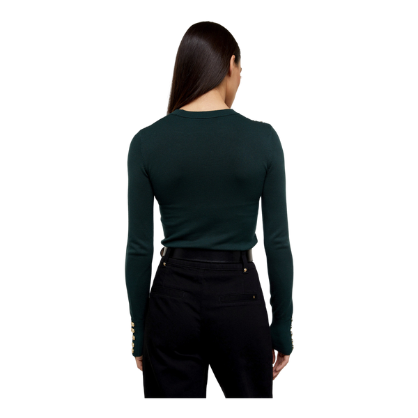 Holland Cooper Buttoned Knit Crew Neck