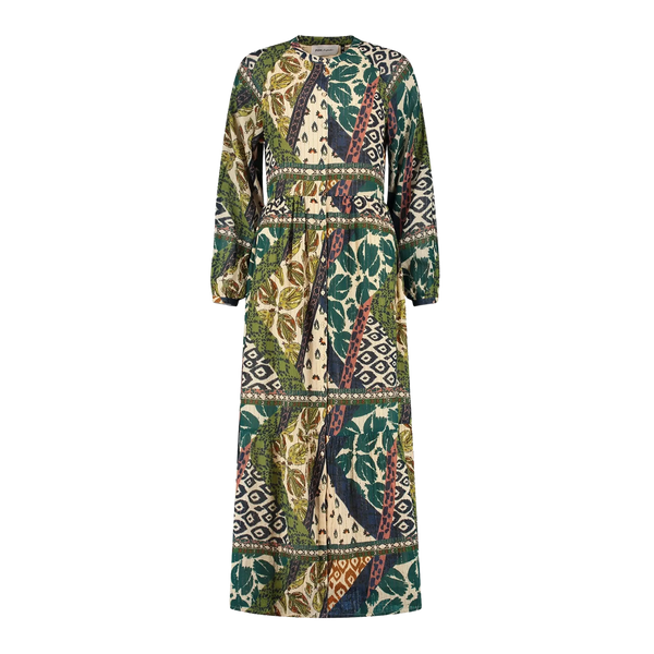 POM Amsterdam Mae Eclectic Tribal Print Maxi Dress for Women