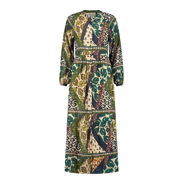 POM Amsterdam Mae Eclectic Tribal Print Maxi Dress