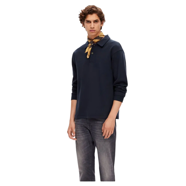 Selected Dap Long Sleeve Polo Shirt for Men