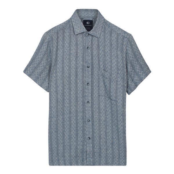 Giordano Structured Stripe Short Sleeve Shirt