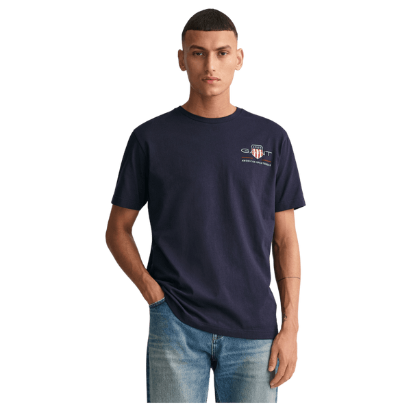 GANT Regular Archive Shield Embroidered Short Sleeve T-Shirt for Men