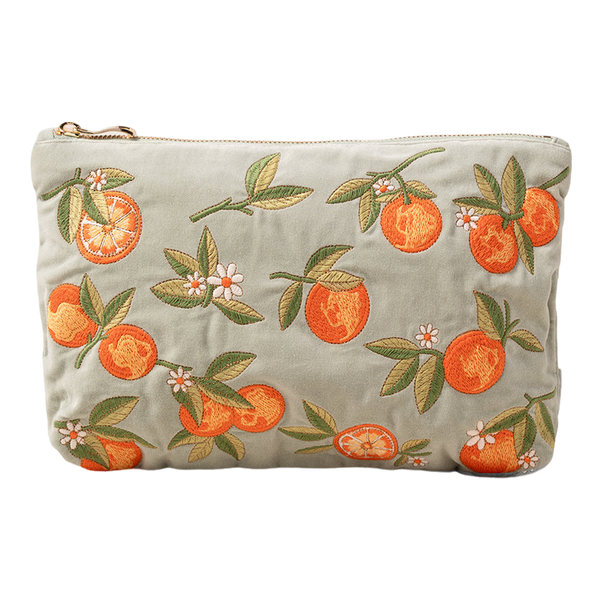 Elizabeth Scarlett Orange Blossom Velvet Everyday Pouch