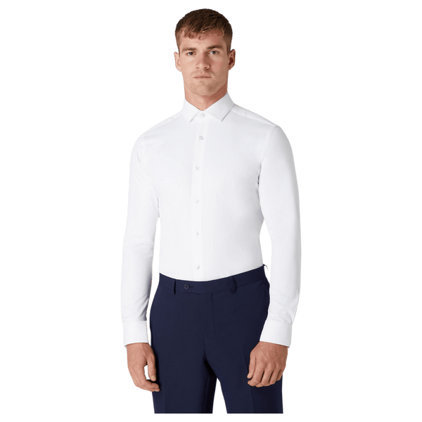 Remus Uomo Tapered Plain Long Sleeve Shirt for Men