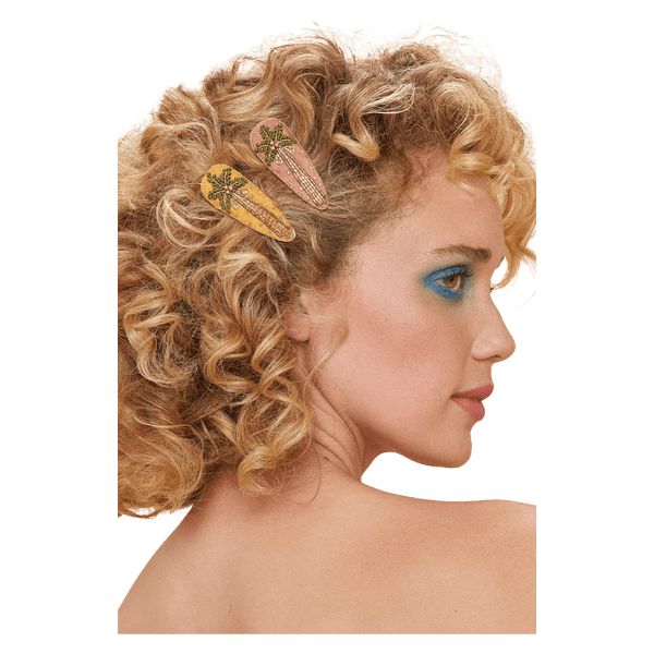 Powder Palm Trees Hair Clips Pack Of 2