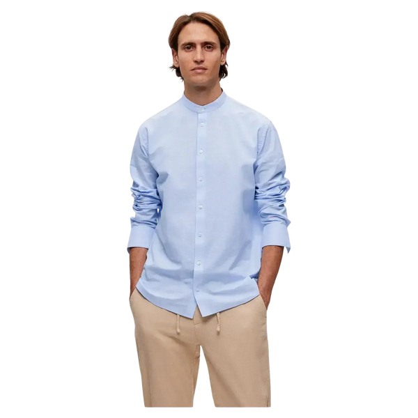 Selected Reg New Long Sleeve Linen Blend Shirt for Men