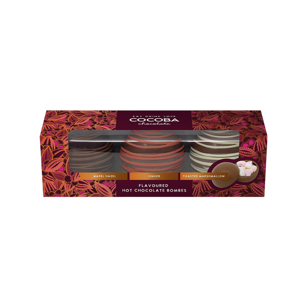 Cocoba Chocolate Winter Warmers Hot Chocolate Bombes 3 Pack