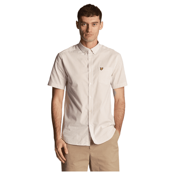 Lyle & Scott Short Sleeve Slim Fit Gingham Shirt