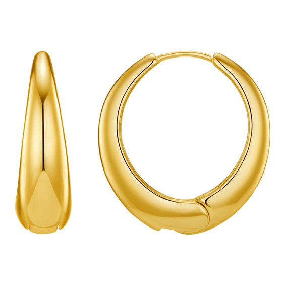 Orelia Jewellery Tapered Hoop Earrings