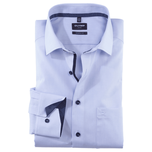 Olymp Modern Fit Long Sleeve Shirt With Trim for Men