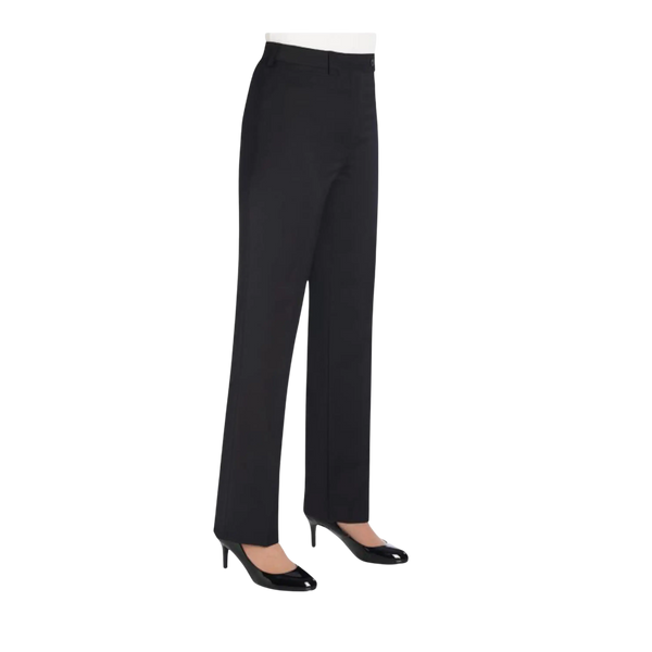 Varese Straight Leg Trouser in Black