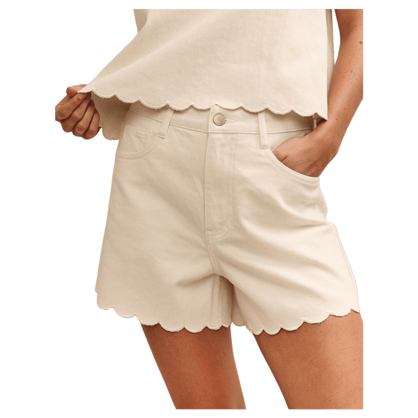 Nobody's Child Denim Scallop Shorts for Women