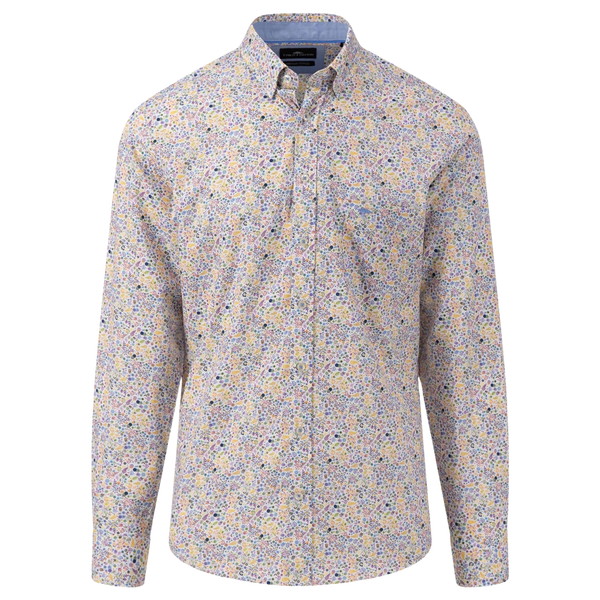 Fynch-Hatton Long Sleeve Floral Shirt for Men