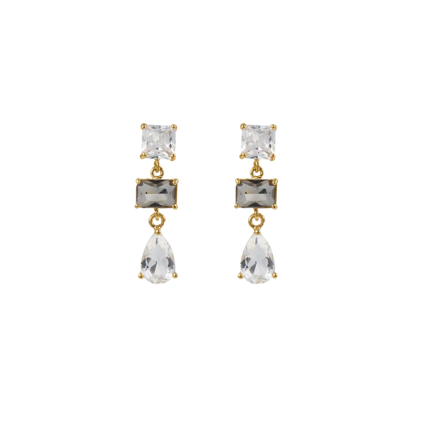 Mixed Stone Crystal Drop Earrings