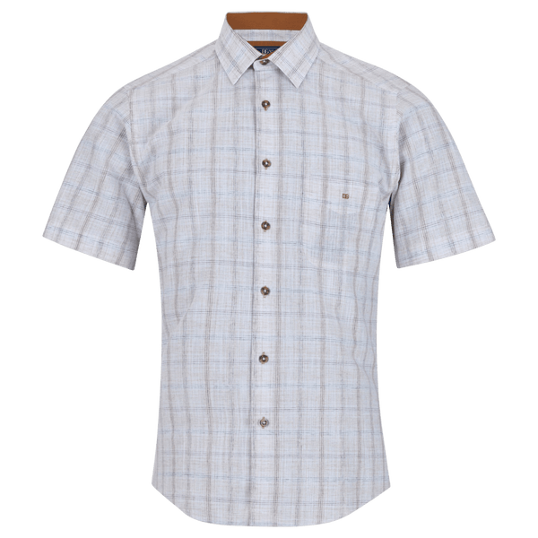 DG's Drifter Check Point Collar Short Sleeve Shirt for Men