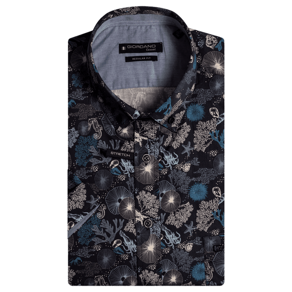 Giordano Ocean Print Short Sleeve Shirt for Men
