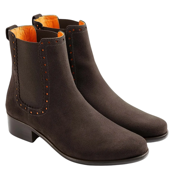 Fairfax & Favor Brogued Chelsea Suede Boots for Women