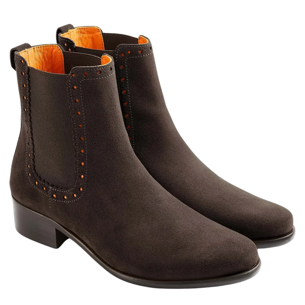 Fairfax & Favor Brogued Chelsea Suede Boots
