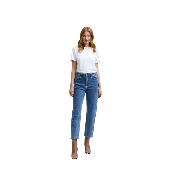 Selected Femme Straight Fit Cropped Jeans for Women