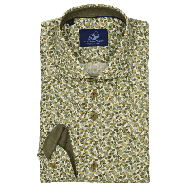 Eden Valley Long Sleeve Lemon Print Shirt for Men