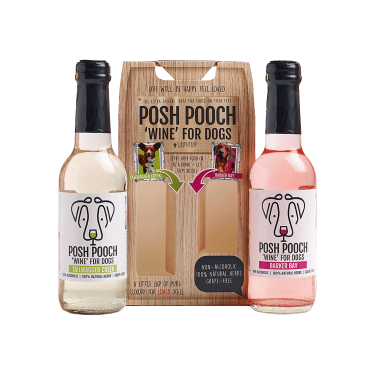Woof Brew Posh Pooch Rose Dog Wine Duo Pack Coes