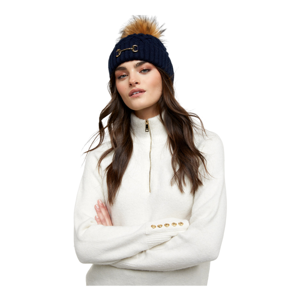 Holland Cooper Horsebit Bobble Hat