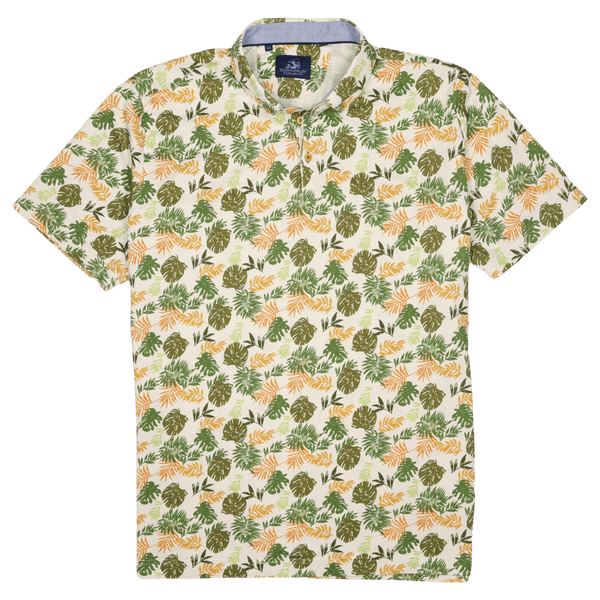 Eden Valley Short Sleeve Palm Leaves Polo Shirt