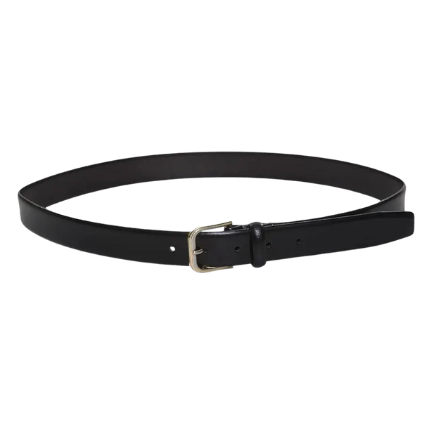 Oxford Leathercraft Feather Edge Leather Belt in Black 30mm width