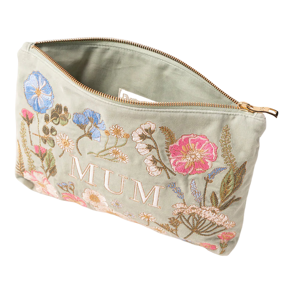 Elizabeth Scarlett Pressed Flowers Mum Velvet Everyday Pouch