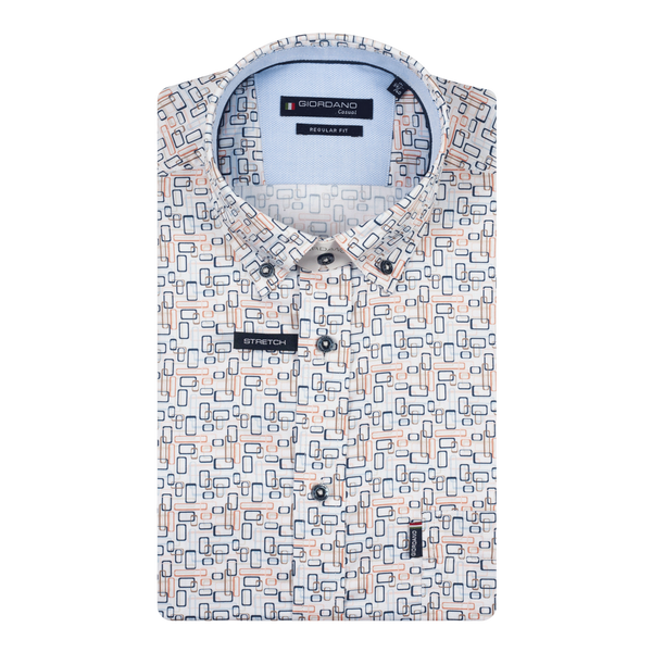 Giordano Geometric Print Short Sleeve Shirt