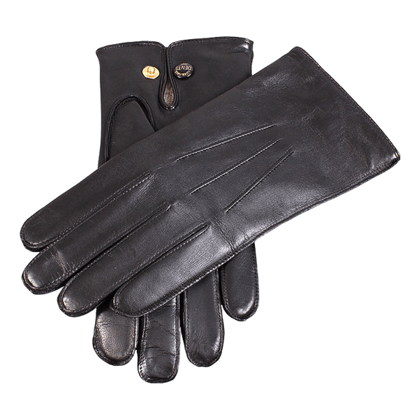Dents Mendip Three-Point Wool-Lined Leather Officer's Gloves