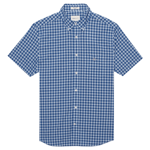 GANT Reg Classic Poplin Check Short Sleeve Shirt