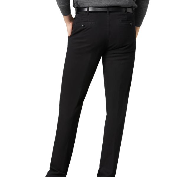 Meyer Roma Soft Cotton Chino In Black for Men