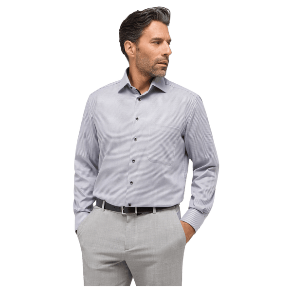 Eterna Long Sleeve Print Formal Shirt