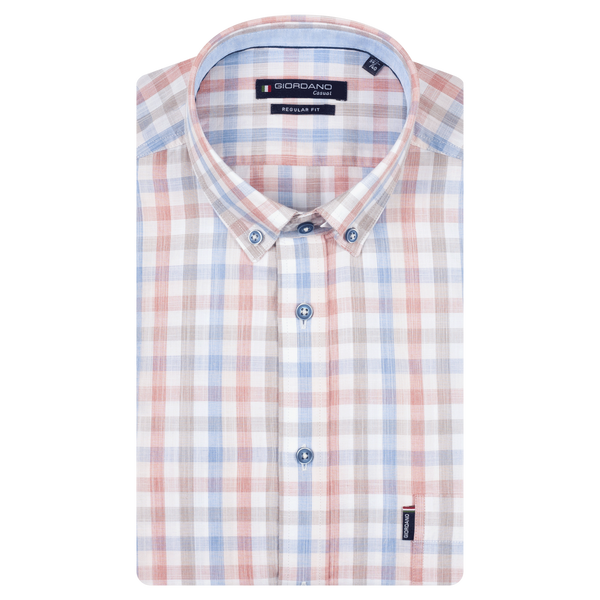 Giordano Short Sleeve Check Shirt