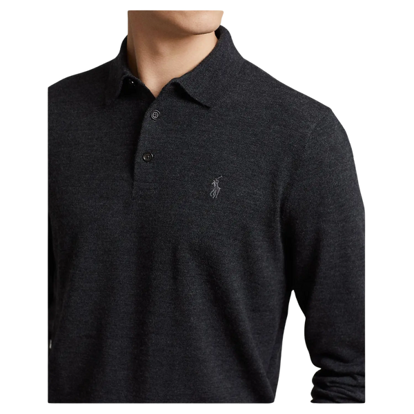 Polo Ralph Lauren Washable Wool Long Sleeve Polo Shirt